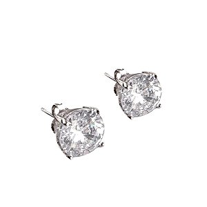 Brinco Prata925 8mm Ponto de Luz