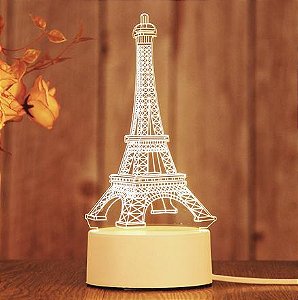 Luminária de Mesa de LED 3D Criativa / Luz Noturna Decorativa