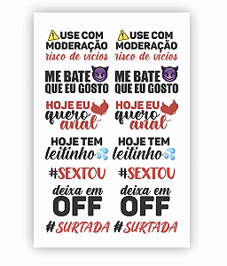 TATUAGEM ADESIVA- VALOR POR DESENHO OU FRASE