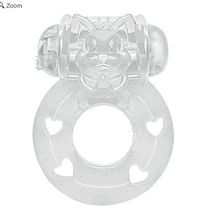 Anel peniano vibrador COR TRANSPARENTE