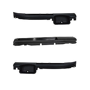 Kit 3 Partes Moldura Inferior Parabrisa Scania Preta S5 P G R