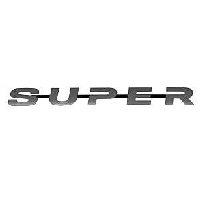 Emblema Super Grade Scania Ntg P/G/R/S - cinza fosco