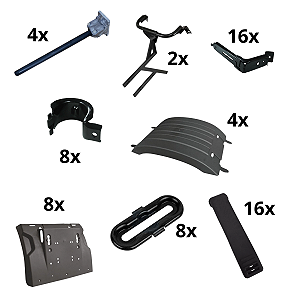 Kit adaptação paralama Fh16 Robocop para Volvo Fh Clássico