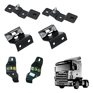 Kit Suporte/Travas Defletor Ar Frontal Scania S4 94/114/124