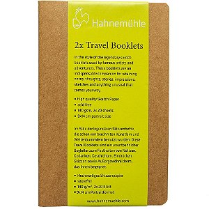 Caderno de viagem Hahnemuhle 2 unidades 9x14 Travel Booklets 140 g/m²