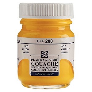 Tinta Gouache Extra Fine 200 Yellow 50ml Talens 08242002