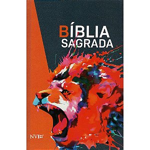 Bíblia Nvi Grande Nova Ortografia Lateral Artística - Leão