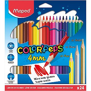 Lápis De Cor 4 mm Color Peps com 24 Cores