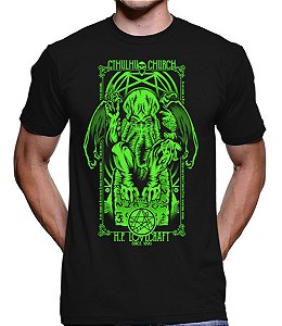 Camiseta Masculina HP Lovecraft Cthullu Mhytos horror