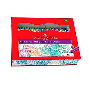 Caneta FABER-CASTELL Fine Pen - Estojo Com 60 Cores