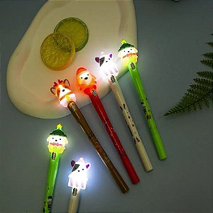 Caneta em Gel Cachorrinho de Natal LED