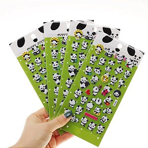 Adesivos 3D Panda - 1 Cartela