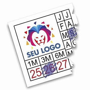 Lacre Casca De Ovo Destrutível Selo De Garantia 1,5x1,5 cm Personalizado
