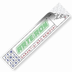 Lacre Void Branco 4,5x1 cm Etiqueta Selo de Garantia Personalizado