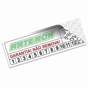 Lacre Void Branco 3,5x1 cm Etiqueta Selo de Garantia Personalizado