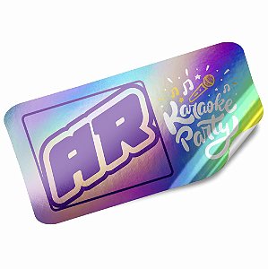 Adesivo Holográfico 7x3 cm Personalizado