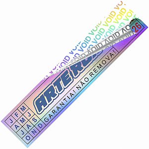 Lacre Etiqueta Void Holográfico 5x1 cm Personalizado Selo Adesivo de Garantia