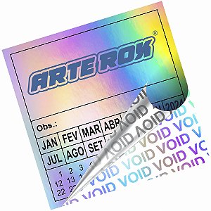 Lacre Etiqueta Void Holográfico 4,5x4,5 cm Personalizado Selo Adesivo de Garantia