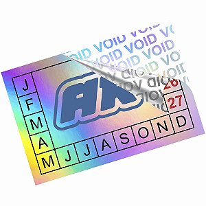 Lacre Etiqueta Void Holográfico 3x2 cm Personalizado Selo Adesivo de Garantia