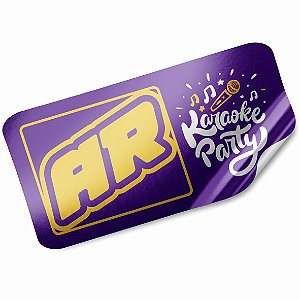 Adesivo Metalizado 8x4 cm Personalizado