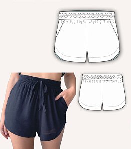 Molde Short Boxer. (Tecido plano - Kit Completo Tam. 36 ao 50)