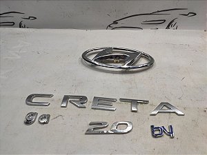 Emblemas Tampa Traseira Completo Hyundai Creta Ultimate 2023
