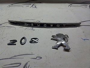 Kit Emblema Tampa Traseira Peugeot 208 14/15 1.6 16v