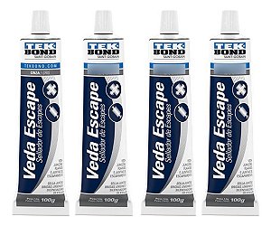 Kit 4 Veda Escape Escapamento Alta Temperatura Tekbond 100g