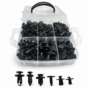 Kit 190 Presilhas Grampo Clips Automotivo Carro Painel Forro
