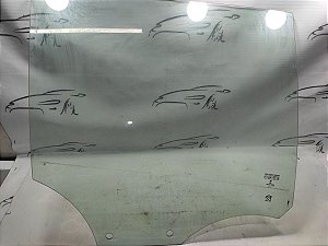 Vidro Da  Porta Traseiro Esquerdo Peugeot 208 22/23 Original