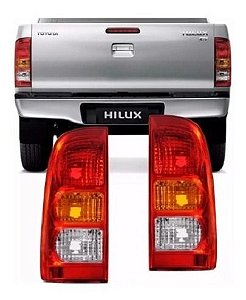 Lanterna Traseira Hilux 05 06 07 08 09 10 11 Tricolor Nf