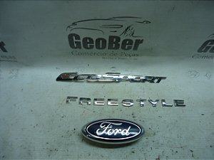 Kit Emblemas Tampa Traseira Ford Ecosport Freestyle 1.6 2015