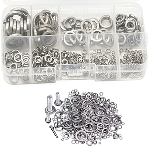 KIT 480 ARRUELAS PRESSAO INOX M2 M2.5 M3 M4 M5 M6 M8 M10 M12
