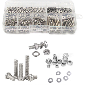KIT 320 PARAFUSOS MAQUINA CRUZ PHILIPS CABEÇA PANELA INOX M3
