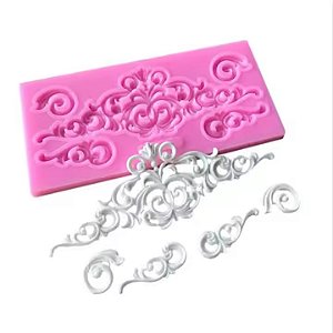 Molde Silicone Enfeite Decoração Bolo Renda Vintage Fondant