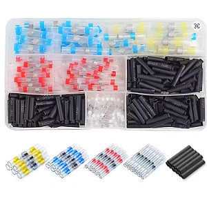 KIT 300 TERMORETRATIL ESPAGUETE PROVA AGUA E RETRATIL SOLDA