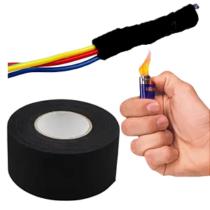 FITA ISOLANTE TECIDO CHICOTE AUTOMOTIVO IMPERMEAVEL 5CMx 10M