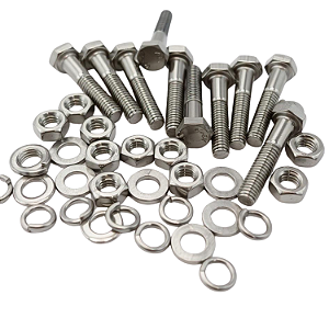 KIT 10 PARAFUSOS MEIA ROSCA PARCIAL SEXTAVADO INOX M6*30