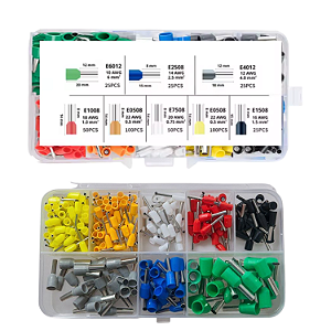 KIT 400 CONECTORES ISOLADOS TERMINAIS TUBOLAR  ILHOS ISOLADO