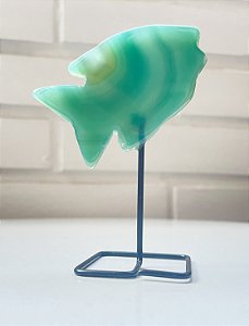 Pedestal de Peixe em ágata
