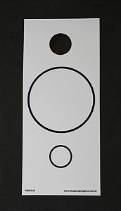 Placa Radiônica Círculo PVC 30x13 cm