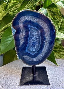 Geodo Ágata Cor Azul na base