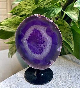 Geodo Ágata Cor Roxa na base