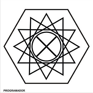 Placa ou Gráfico Radiônico Programador Físico 17X17 em PVC 19X19 CM