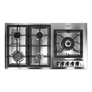 Cooktop em inox, a gás-Europa 900- Crissair Bivolt