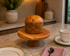 Boleira Selene P em Madeira Teca Torneada à Mão – Design Artesanal e Sofisticação | Casa de Lila