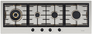 Cooktop Filotop  á gás 110 cm, 4 queimadores profissionais a gás, com queimador Dual Flame de 4.000 W, Tecno Original- 220V