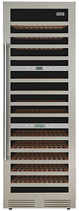 Adega 60 cm, de piso e de embutir, p/ 141 garrafas, abertura p/ direita, 3 zonas de temp., puxador em inox escovado, Tecno Professional- 220V