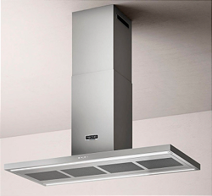 Coifa Ilha, 120 cm, Inox, espessura frame frontal 40 mm (thin), mais silenciosa, iluminação em LED, 220v, Professional- Tecno