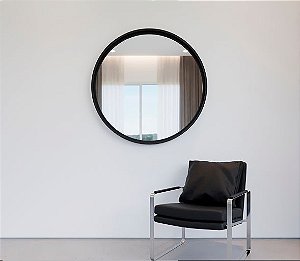 Espelho Round Black Wood- Artimage